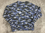 Athleta Studio To Street Balance Pullover Sweatshirt Women's Blue Camo Sz L