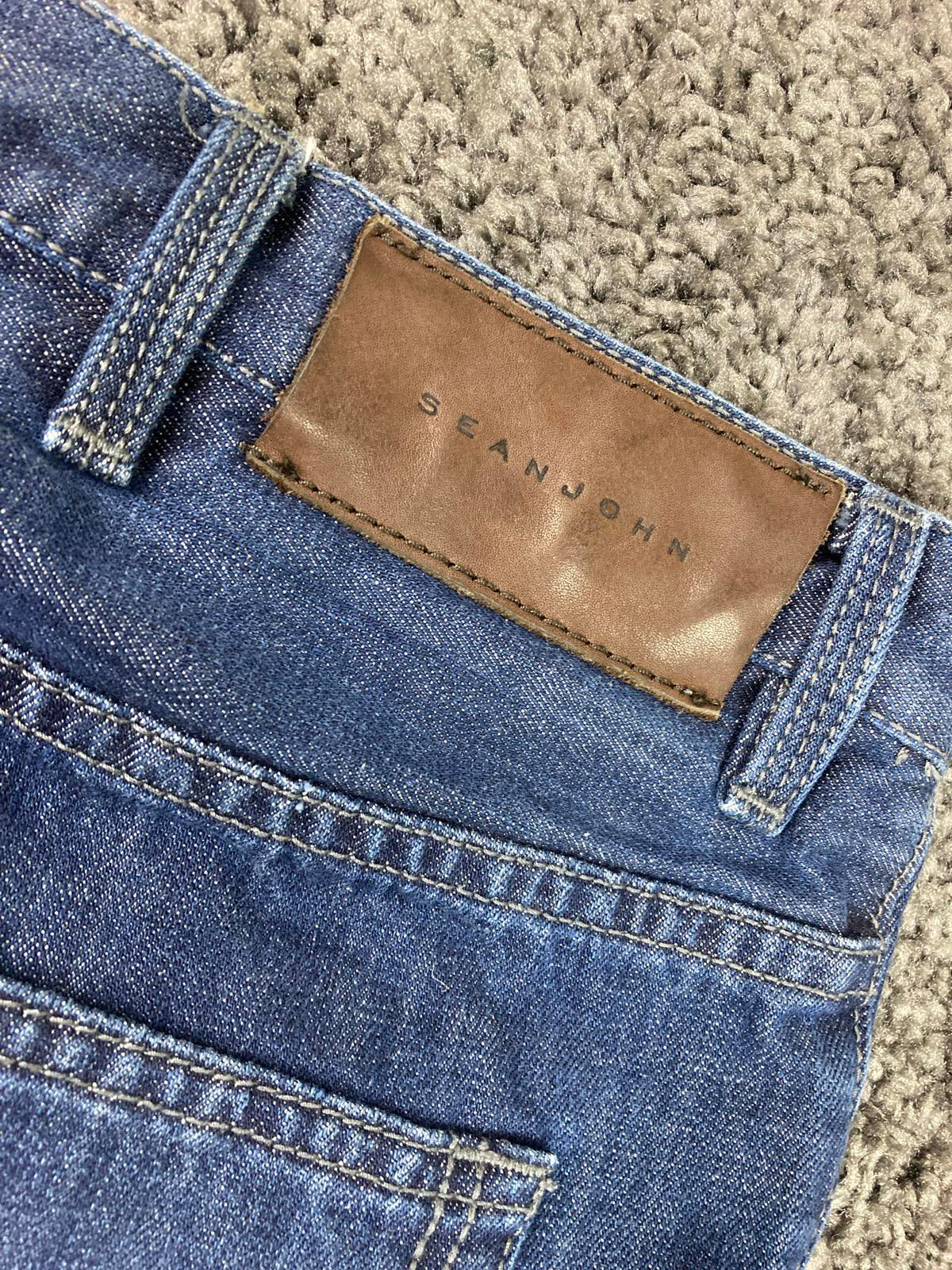 Sean John Men’s Blue Jeans Size 38x33 Straight Fit Classic Wash Denim Pants