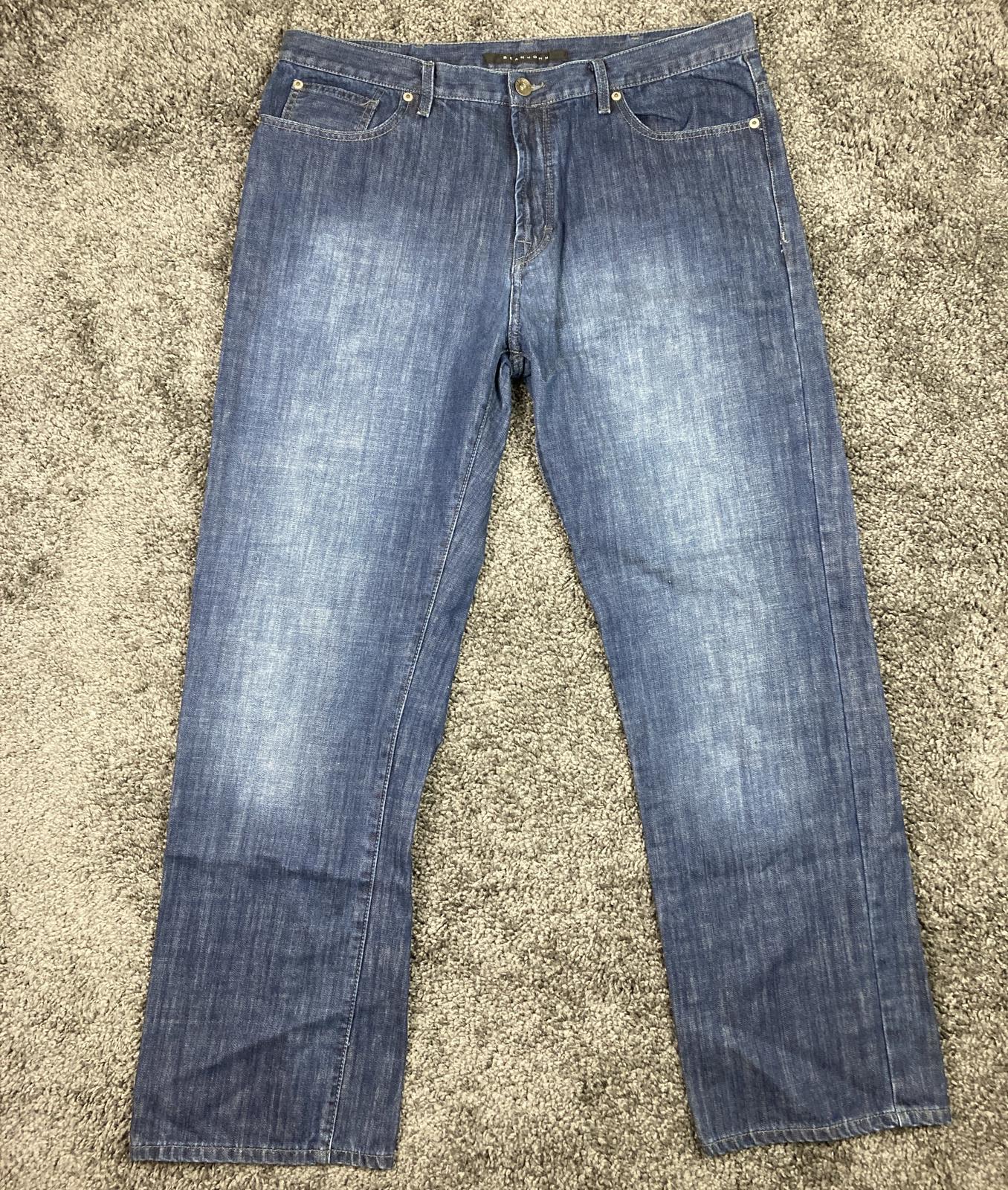 Sean John Men’s Blue Jeans Size 38x33 Straight Fit Classic Wash Denim Pants