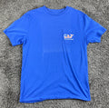 Vineyard Vines T-Shirt Mens Blue American Flag Whale Short Sleeve Pocket  Sz M