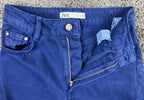 Zara Jeans Women's Blue High Rise Wide Leg Full Length 100% Cotton Size 2