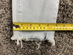 PAIGE Hoxton Ankle Jeans Roar Destructed Light Wash Blue Distressed Raw Hem 25