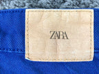 Zara Jeans Women's Blue High Rise Wide Leg Full Length 100% Cotton Size 2