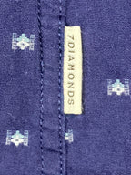 7Diamonds Atlas Short Sleeve Button Shirt Men’s Blue Pattern Size L