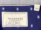 7Diamonds Atlas Short Sleeve Button Shirt Men’s Blue Pattern Size L