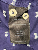 7Diamonds Atlas Short Sleeve Button Shirt Men’s Blue Pattern Size L