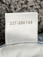 PAIGE Hoxton Ankle Jeans Roar Destructed Light Wash Blue Distressed Raw Hem 25