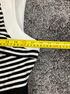 White House Black Market Dress Striped Keyhole Sheath Women’s Sz 14 Black White