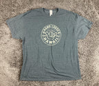 Hang Loose Hawaii T-Shirt Men's Blue Gray Shaka Graphic Poly Blend Tee Sz XL