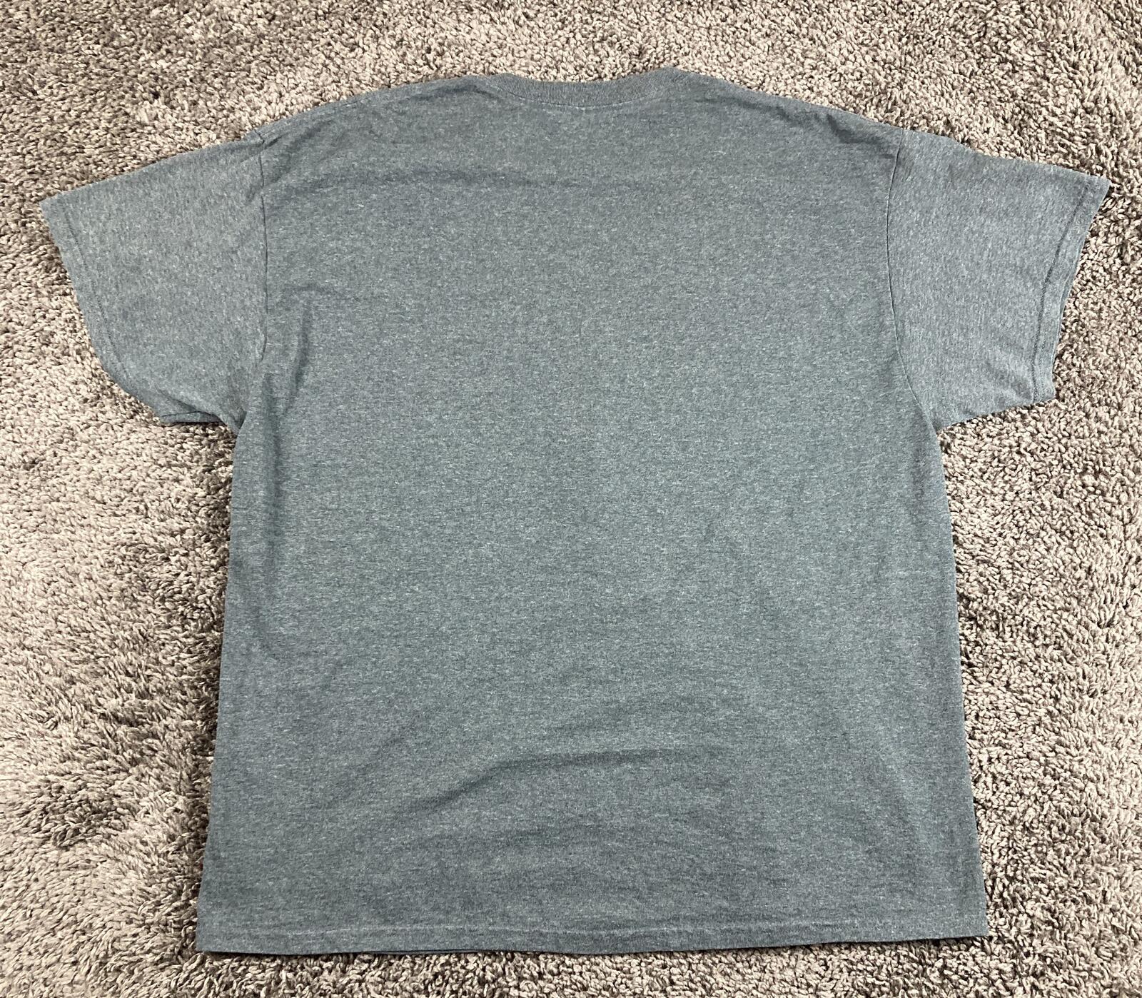 Hang Loose Hawaii T-Shirt Men's Blue Gray Shaka Graphic Poly Blend Tee Sz XL