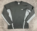 The North Face Flight Series Shirt Mens Black Gray Long Sleeve Pocket Running L