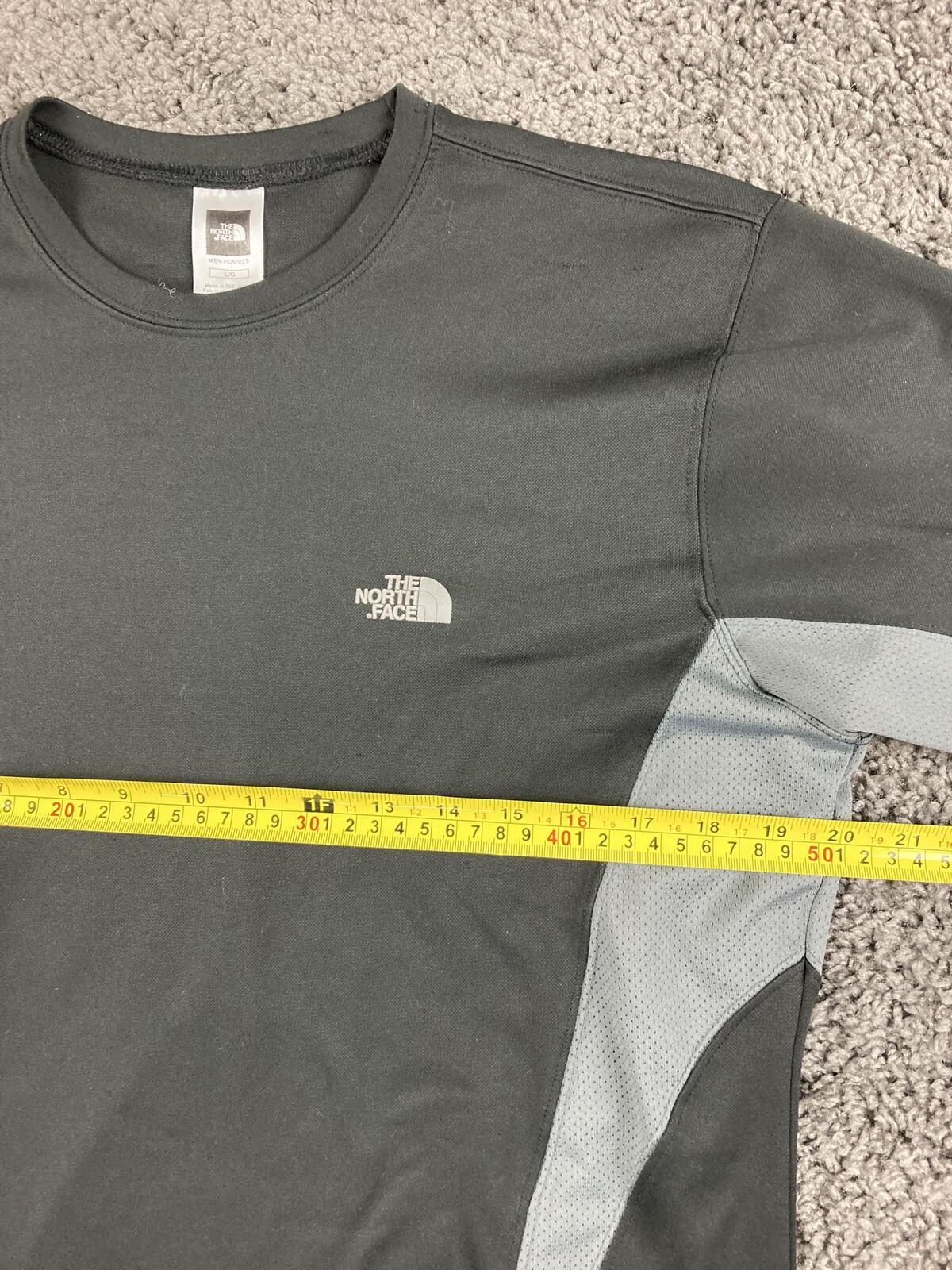 The North Face Flight Series Shirt Mens Black Gray Long Sleeve Pocket Running L