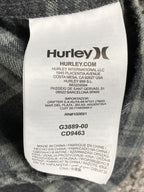 Hurley Mens Large Gray Plaid Hooded Flannel Shirt Classic Fit Long Sleeve L