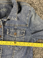 KUT from the Kloth Amelia Denim Jacket Womens Medium Wash Blue Stretch Jean Sz M
