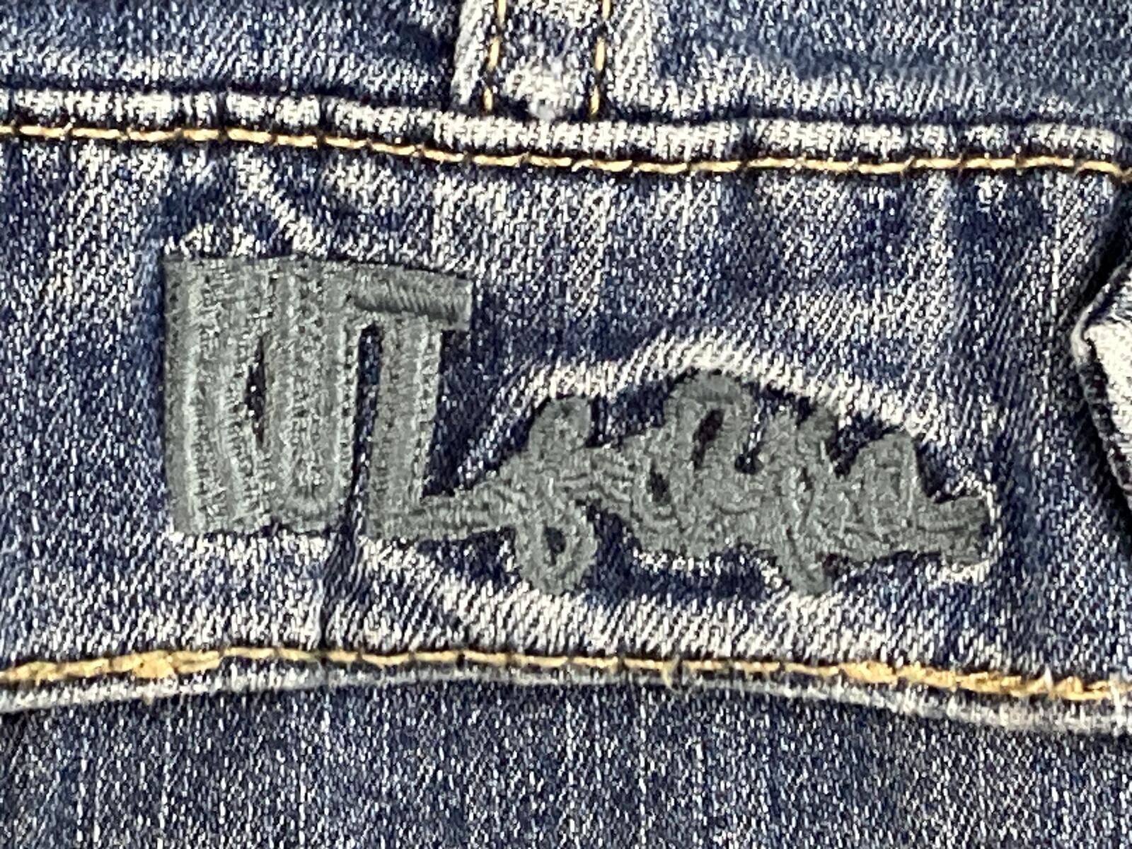 KUT from the Kloth Amelia Denim Jacket Womens Medium Wash Blue Stretch Jean Sz M