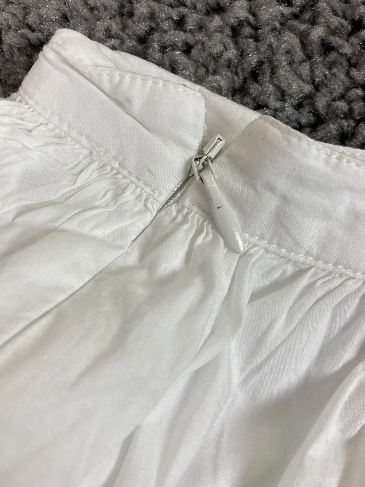 Tularosa White Skirt Thelma Cotton Lace Trim Tiered Midi Women’s Sz XS Boho