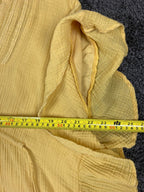 Anthropologie Ruffle Ina Dress Women's Yellow V-neck Cinch Waist Lined Sz  S/M