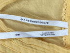 Anthropologie Ruffle Ina Dress Women's Yellow V-neck Cinch Waist Lined Sz  S/M
