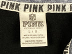 PINK Victoria's Secret Chargers Pullover Women's Black Quarter Zip thumbholes  L