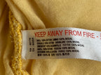 Anthropologie Ruffle Ina Dress Women's Yellow V-neck Cinch Waist Lined Sz  S/M