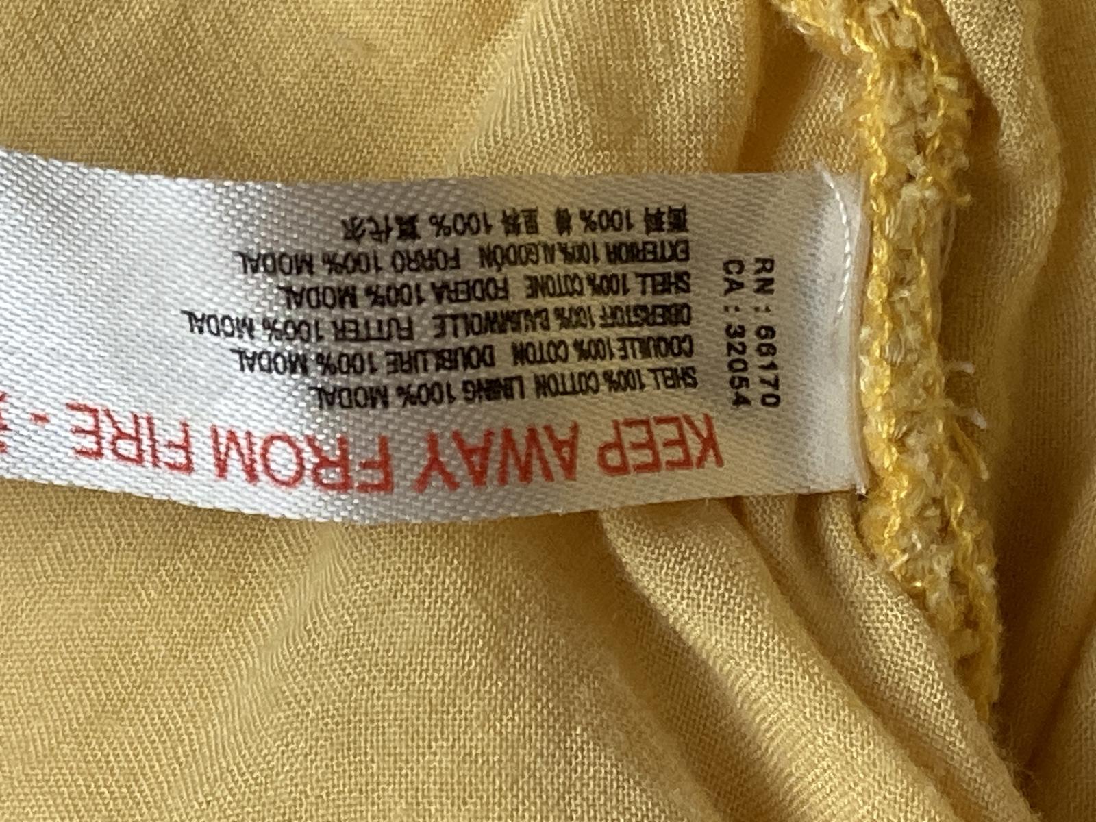 Anthropologie Ruffle Ina Dress Women's Yellow V-neck Cinch Waist Lined Sz  S/M