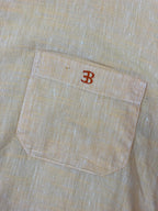 Elio Berhanyer for Artesanos Camiseros Cotton Blend Shirt 42 (L) Peach & Orange