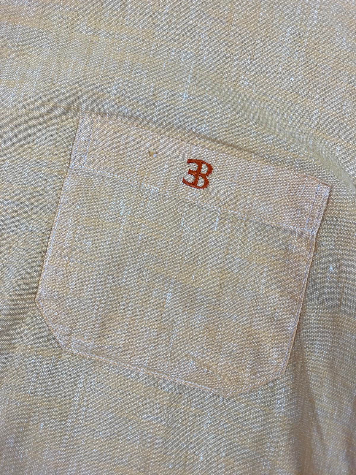 Elio Berhanyer for Artesanos Camiseros Cotton Blend Shirt 42 (L) Peach & Orange