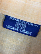 Elio Berhanyer for Artesanos Camiseros Cotton Blend Shirt 42 (L) Peach & Orange