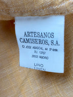 Elio Berhanyer for Artesanos Camiseros Cotton Blend Shirt 42 (L) Peach & Orange