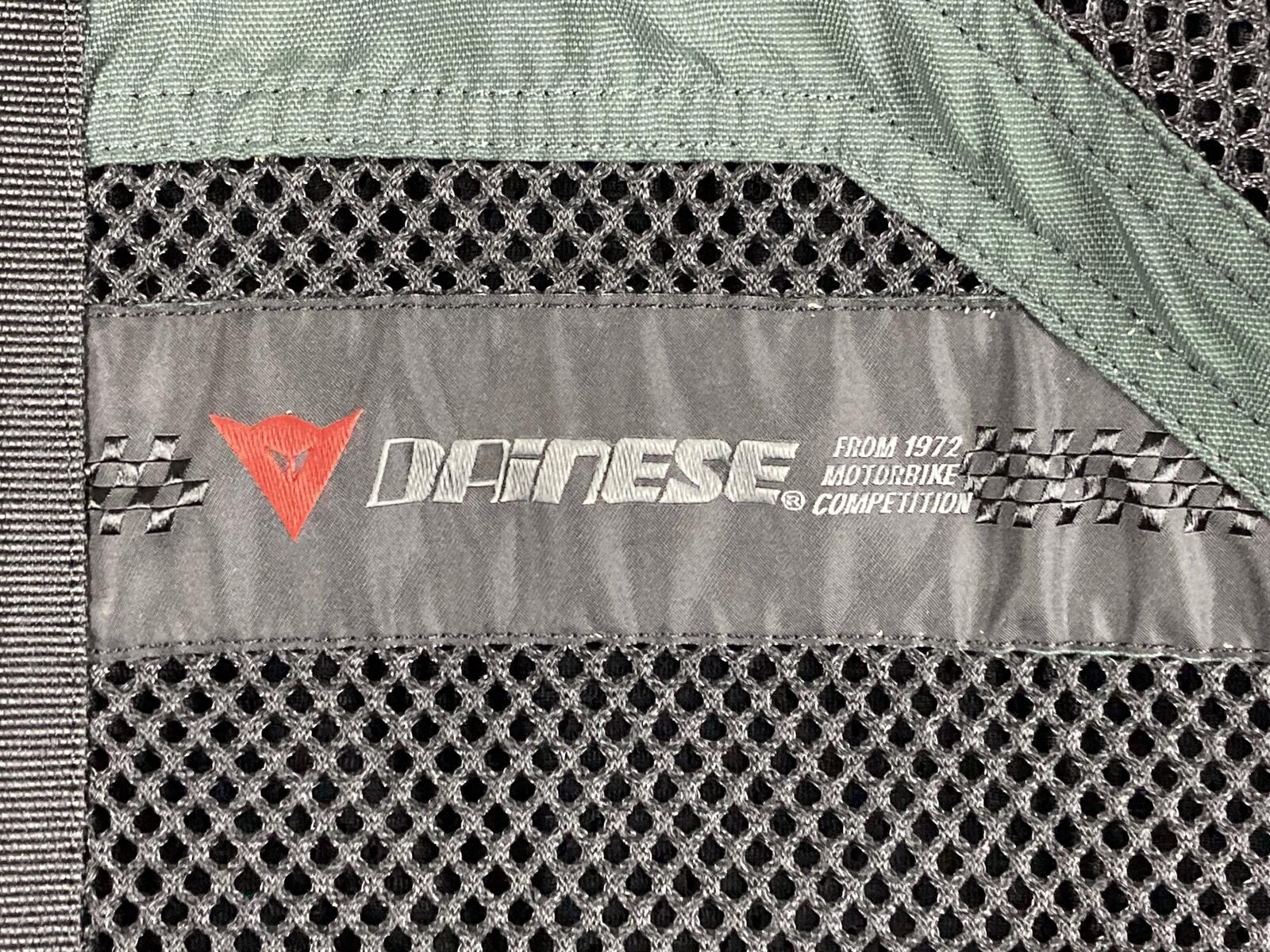 Dainese Motorcycle Mesh Riding Jacket  Green Red Shoulder Elbow Armor 58EU/48US