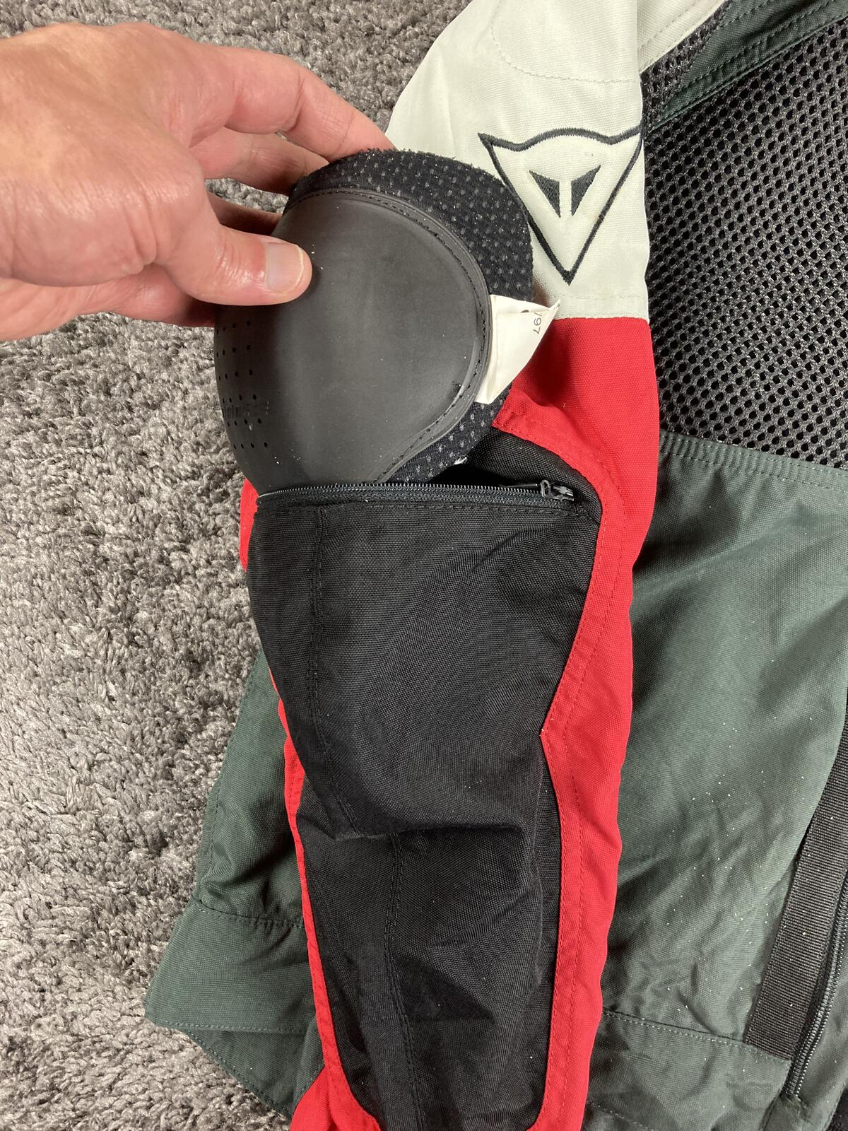 Dainese Motorcycle Mesh Riding Jacket  Green Red Shoulder Elbow Armor 58EU/48US
