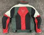 Dainese Motorcycle Mesh Riding Jacket  Green Red Shoulder Elbow Armor 58EU/48US