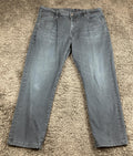 AG Adriano Goldschmied The Everett Jeans Mens Hemmed* Blue Slim Straight 38x28**