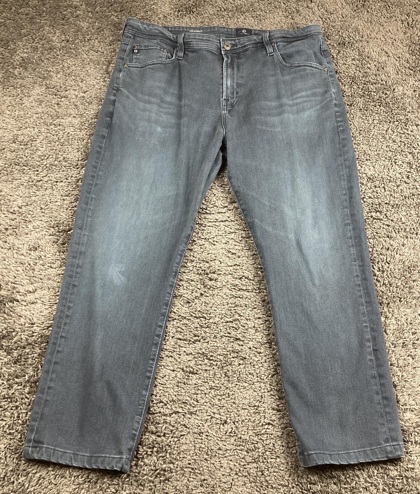 AG Adriano Goldschmied The Everett Jeans Mens Hemmed* Blue Slim Straight 38x28**