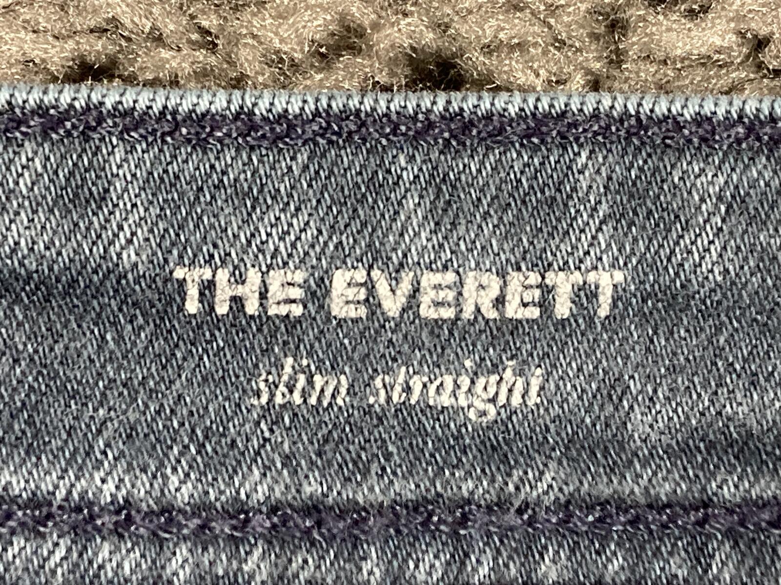 AG Adriano Goldschmied The Everett Jeans Mens Hemmed* Blue Slim Straight 38x28**