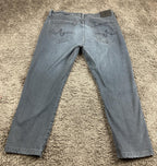 AG Adriano Goldschmied The Everett Jeans Mens Hemmed* Blue Slim Straight 38x28**