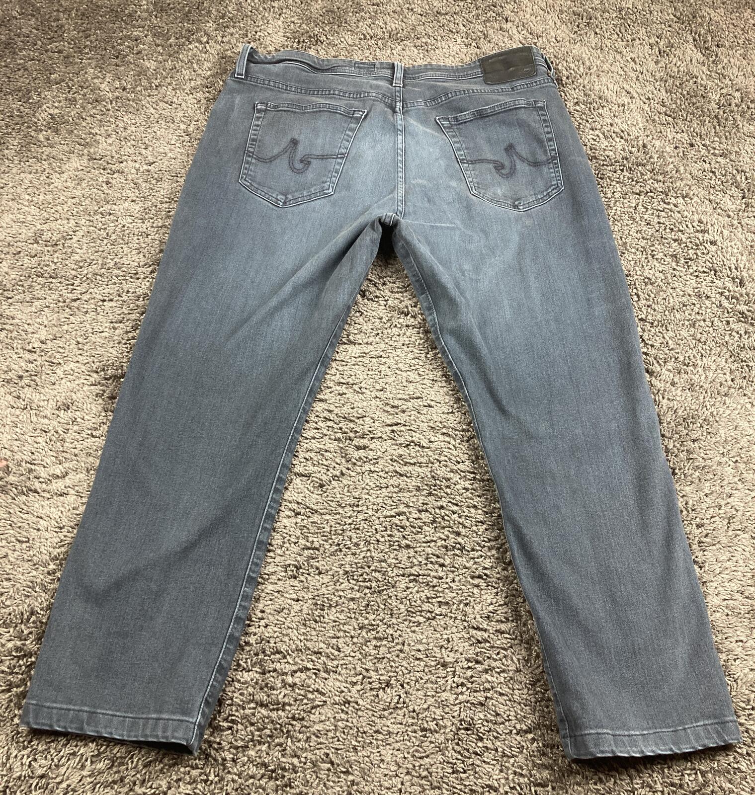 AG Adriano Goldschmied The Everett Jeans Mens Hemmed* Blue Slim Straight 38x28**