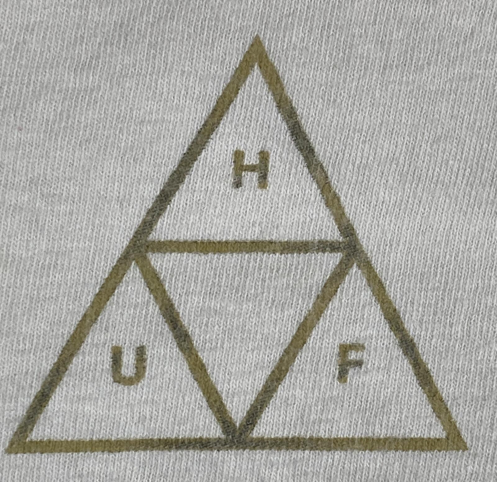 HUF Triple Triangle Cherry Blossom Lantern White Graphic T-Shirt Mens Sz Large