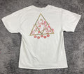 HUF Triple Triangle Cherry Blossom Lantern White Graphic T-Shirt Mens Sz Large
