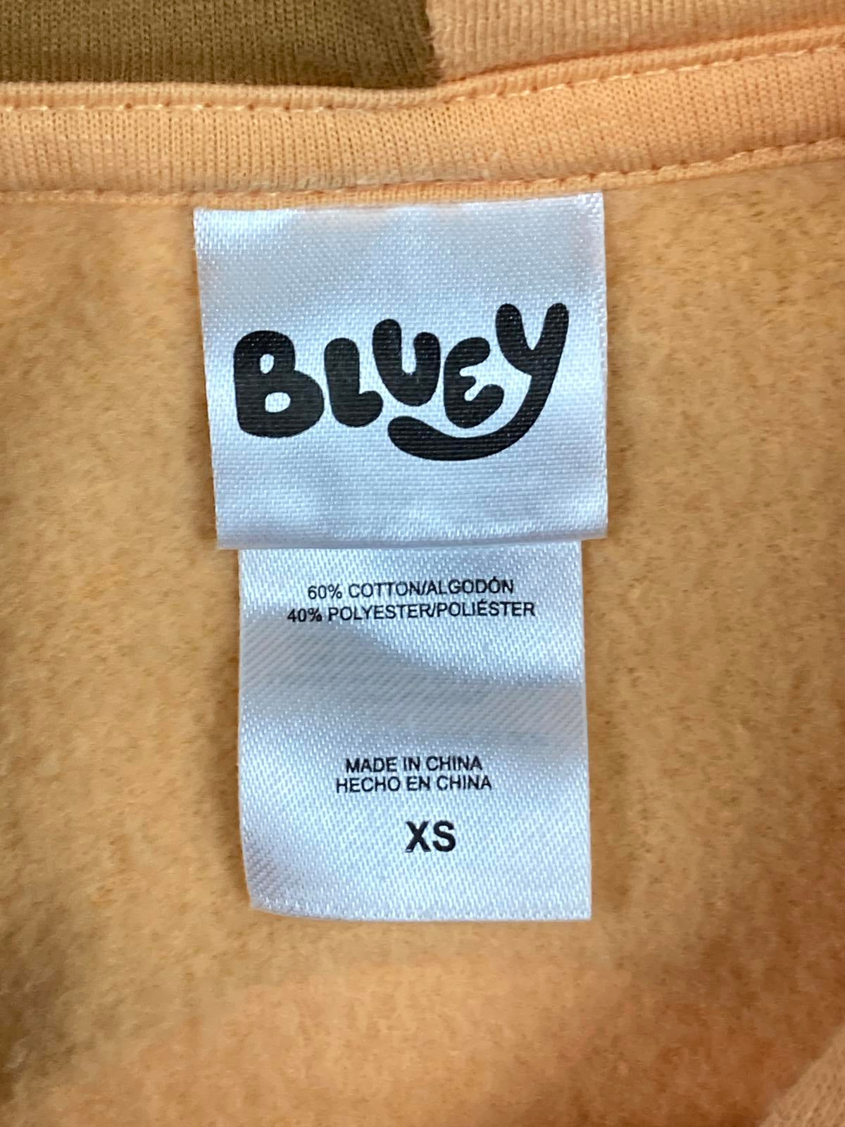 Bluey Mom Womens Fleece Pullover Hoodie Chilli Mom Orange Yellow Sz X-Small