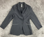 Athleta Interstellar Blazer Jacket Black EuroLuxe Stretch Travel Work Sz 0