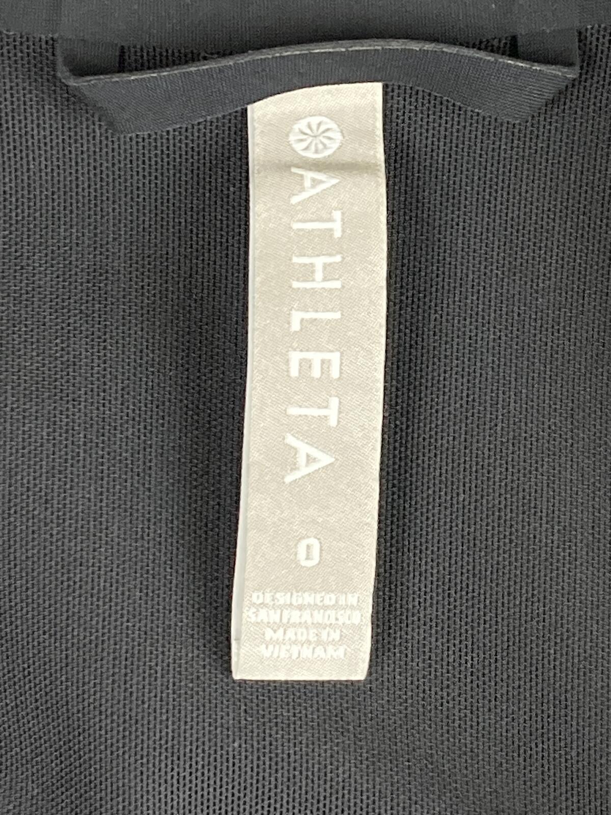 Athleta Interstellar Blazer Jacket Black EuroLuxe Stretch Travel Work Sz 0