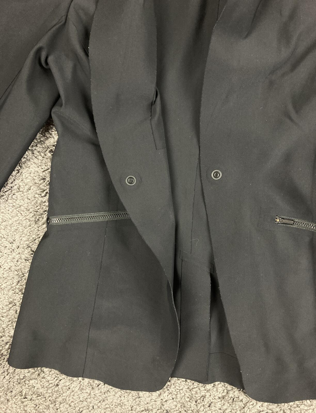 Athleta Interstellar Blazer Jacket Black EuroLuxe Stretch Travel Work Sz 0