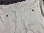Tommy Bahama 100% Silk Pleated Dress Shorts Men Sz 38 Cream Tan