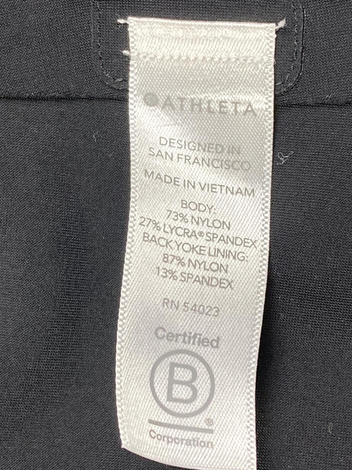 Athleta Interstellar Blazer Jacket Black EuroLuxe Stretch Travel Work Sz 0