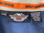 Harley-Davidson MotorClothes Shop Shirt Men's  Beige Blue Embroidered Logo XXXL