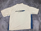 Harley-Davidson MotorClothes Shop Shirt Men's  Beige Blue Embroidered Logo XXXL