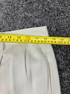 Tommy Bahama 100% Silk Pleated Dress Shorts Men Sz 38 Cream Tan