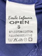 Emile Lafaurie Men's Long Sleeve Polka Dot Stretch Button Dress Shirt Blue S