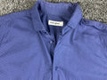 Emile Lafaurie Men's Long Sleeve Polka Dot Stretch Button Dress Shirt Blue S